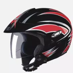 Studds N2 Black Medium (570 mm) Open Face Helmet, Marshall D1 Decor-image-68