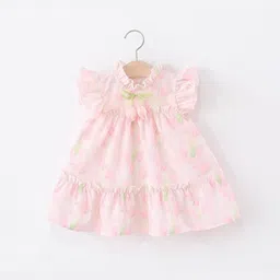 YK Flutter Sleeve A-Line Dress-16