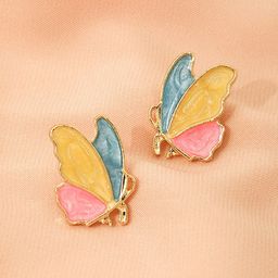 KRENOZ Gold-Plated Butterfly Shaped Studs-18