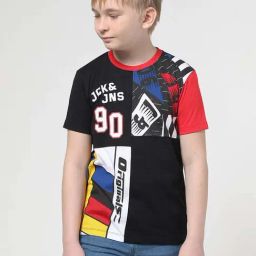 Jack & Jones Junior Black Cotton Printed T-Shirt-picture-20