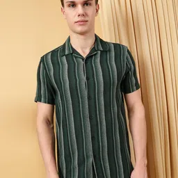 VALEN CLUB Men Opaque Striped Casual Shirt-picture-2