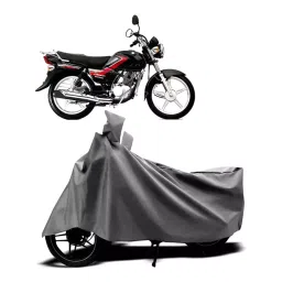 Auto Pearl Two Wheeler Cover with Bag for Suzuki Heat, Silver-picture-7