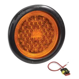 Hella 4 inch LED Indicator Lamp Amber Color with Wire Leads for Commercial Vehicle, 328.870-101-image-15