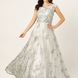 Simaaya Floral Embellished Sequinned Ethnic Gown-41