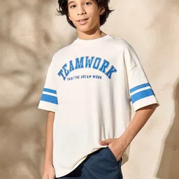 max Boys Varsity Printed Round Neck Cotton T-shirt-image-98