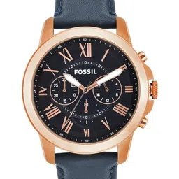 Fossil Men Navy Dial Chronograph Watch FS4835 image 1