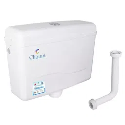 Cliquin Wall Mount PVC Prestige Flushing Cistern Complete Set with 10 L Flush Tank, CS-104-image-96