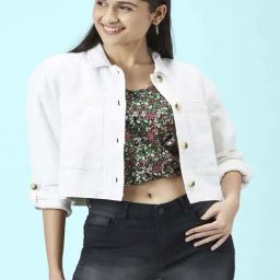 People by Pantaloons White Cotton Regular Fit Jacket-picture-7