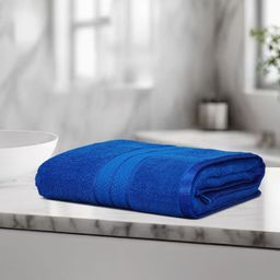 Dollar Blue Cotton 600 GSM Bath Towel-image-56