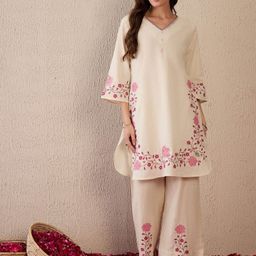 Indo Era Embroidered Straight Kurta PalazzosSet-image-88
