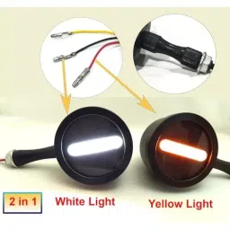 Auto Pearl Motorcycle Indicator Lamp Minus Sign (-) Type Yellow & White Compatible For Bajaj Pulsar 250-Bs6 image 3
