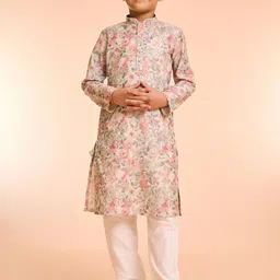 Manyavar Boys Floral Printed Kurta with Pyjama-40