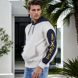 Celio Men Printed Hooded Sweatshirt-image-49