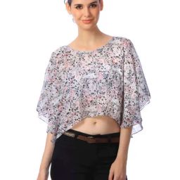 Cation White Printed Top-image-19