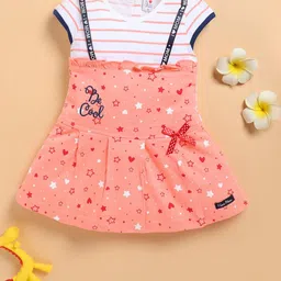 I LOVE MOM Girls Peach Dresses-28