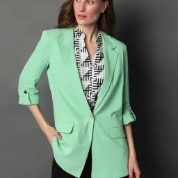 Vero Moda Mint Green Regular Fit Blazer-picture-40