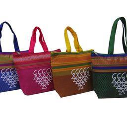 purple pink Traditional Khan Purses For Wedding Return Gift Women Wholesale Bridal Giveaways potli Bag With Zipper For Ladies Baby Shower Shagun Purse Gifting Haldi Mehandi image 1