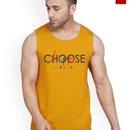 SLOWLORIS Pack Of 2 Printed Gym Vests VSL26 CMB(CHS MUSTARD)(KEEP RED)-picture-28