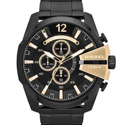 DIESEL MEGA CHIEF Men Black Analogue Watch DZ4338-58