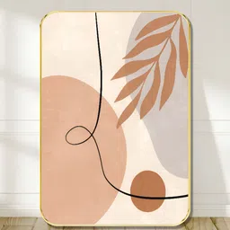 Myntra Elegant Homes Cream-Coloured & Orange 1 Piece Wood Floral and Botanical Wall Paintings-picture-9