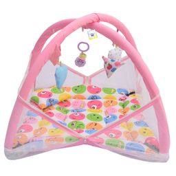 Toddylon Play Gym Cum Baby Bedding Mattress with Mosquito Net - Pink-6