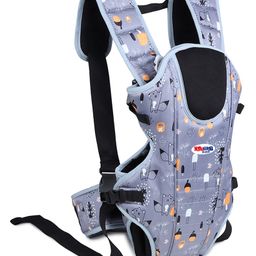 Chinmay Kids 3 Way Baby Carrier With Detachable Bib & Head Cushion Ergonomic Multi Functional Baby Carrier Grey Back Carry-picture-23