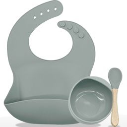 Bembika Baby Dinner Set Silicone Tableware Set For Baby Infant Pack Of 3  Sage-image-64