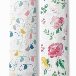 haus & kinder Petal Pals Collection 100% Cotton Muslin Swaddle Pack of 2 - Multicolor-image-30