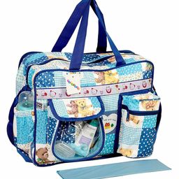 FANTASY INDIA Baby Diaper Nappy Changing Baby Diaper Bag Baby Bag Mummy Bag Handbag Mama's Bag Diaper Bag One Size - Blue-21