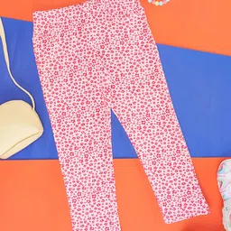 Pantaloons Junior Flower Printed Leggings - Pink-picture-43