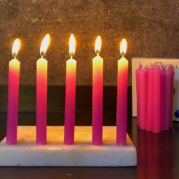 Parkash Candles Set of 20 Multicolour Chime Candles - Pink and Red-13
