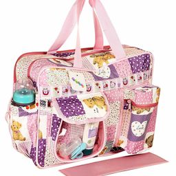 FANTASY INDIA Baby Diaper Nappy Changing Bag Mama's Diaper Bag One Size - Pink-image-67