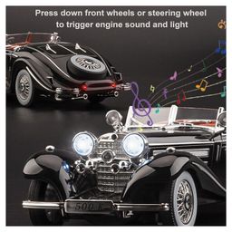 Magicwand Die-Cast Zinc Alloy 1:18 Scale 1936 Merrc-Bennz Classic Large with 4 Openable Doors,Lights & Music & Working Steering-25