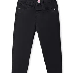 Babyhug Full Length Washed Denim Stretch Jeans - Black-picture-35