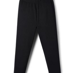 Babyhug Rib Cotton Lycra Knit Full Length Solid Color Leggings With Stretch - Black-picture-14