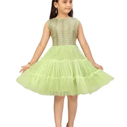 HERE&NOW Girls Net Fit & Flare Dress-picture-12