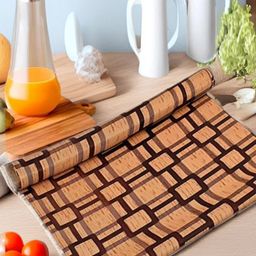 REVEXO Brown Printed Water-Resistant Shelf Liner-image-44