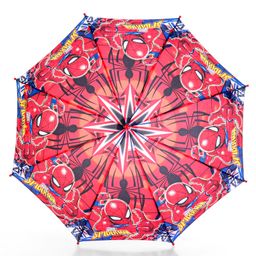john's umbrellas John's Umbrella  Spiderman Print Straight Umbrella with J Curve Handle - Multicolor image 2