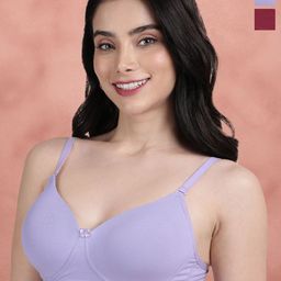 Susie Women Pack of 2 Cotton Medium Coverage Lightly Padded T-shirt Bra-picture-19