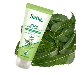 Saba Neem Face Wash Soap Free Formulation Enriched With Aloe Vera Extract - 100ml image 1