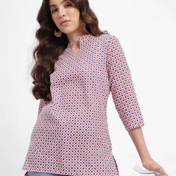 Anouk Rustic Geometric Print Straight Kurti-image-21