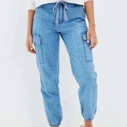 American Eagle Outfitters Blue Mid Rise Joggers-picture-32