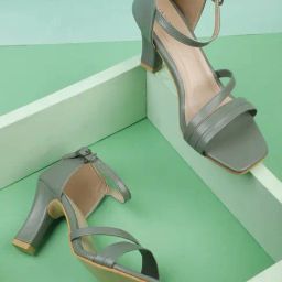 Iconics Women's Green Ankle Strap Sandals-46