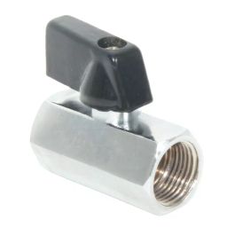 Generic 6.35 mm (1/4 Inch) Ball Valve Air Compressor Hose Fitting-Silver-0