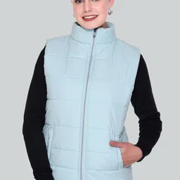 SANHOK Women Colourblocked Lightweight Puffer Jacket-picture-12