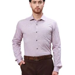 Park Avenue Medium Maroon Slim Fit Self Design Shirt-image-11