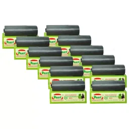 Pearl Luxury 15 L 14x11 inch Black Garbage Bag 30 Bag Per Roll Medium Size (Pack of 12 Rolls)-19