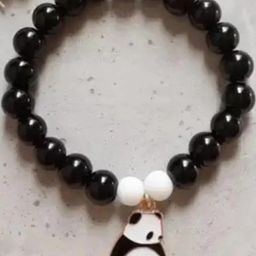 Rodya Unisex Black Beaded Slip-on Bracelet-47