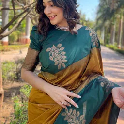ZILVIRA Ethnic Motifs Woven Design Banarasi Saree-picture-32