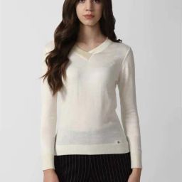 Van Heusen Beige Full Sleeves Sweater-23